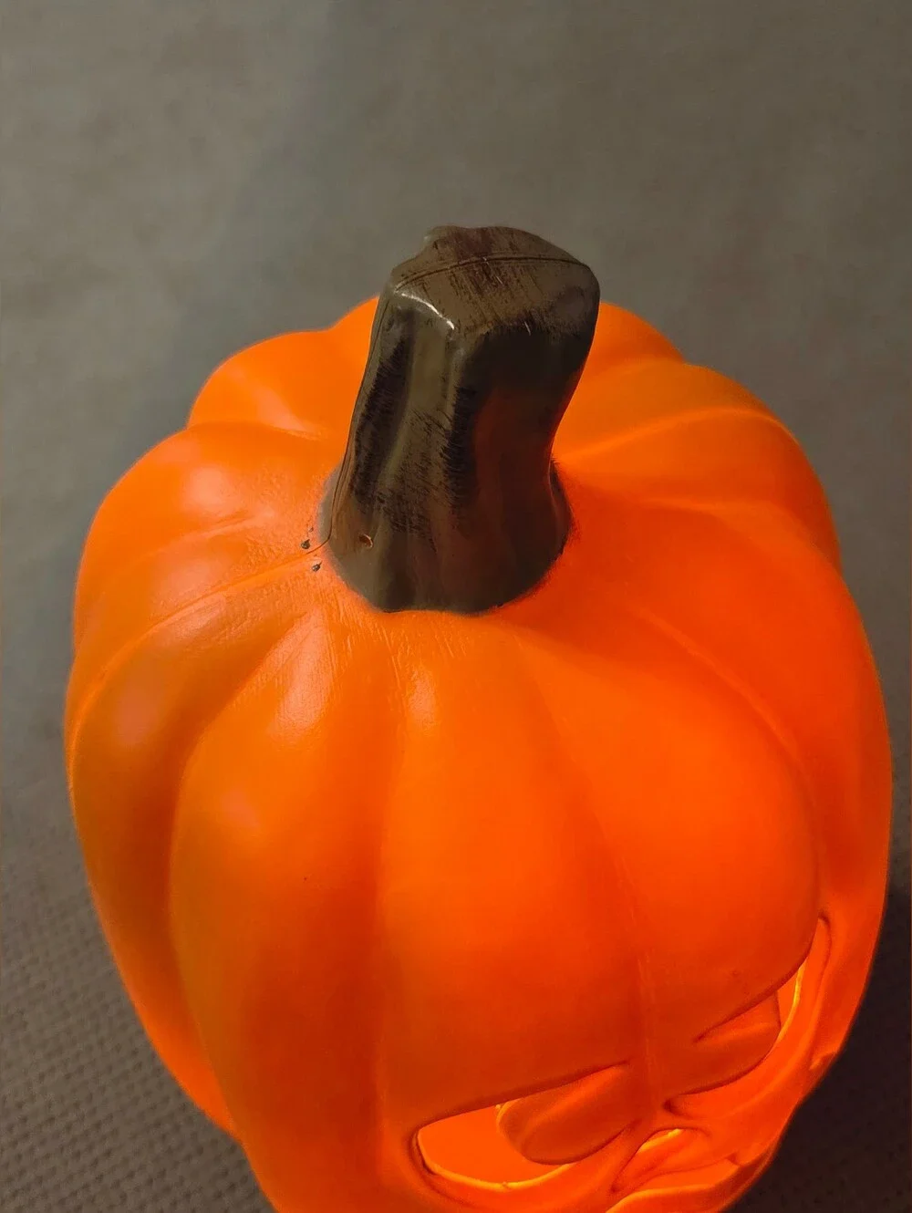 Orange Light up Pumpkin with Timer. Decorative Prop - Halloween Fall Decor.